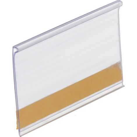 Etichetta porta-prezzo adesiva trasparente, 70 x 40 mm