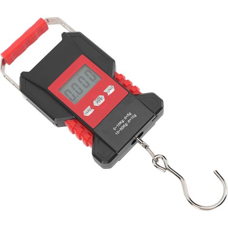 Balance de pêche numérique 110 lb avec écran LCD rétroéclairé, chargement USB et ruban de mesure inclus, idéale pour les voyages et les bagages. (1/5)