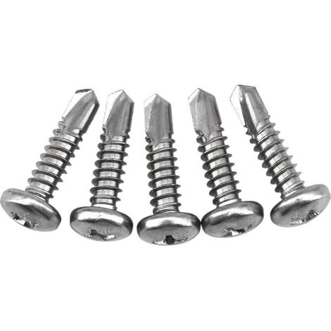 Viti autofilettanti con testa cilindrica M6.3 × 19 mm – acciaio inox 304, confezione da 30 viti a testa Phillips per metallo