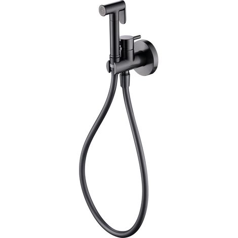 Mice - Grifería monomando empotrada para bidé hecha de latón - Ducha higiénica empotrada y monomando Grifo bidet empotrado Color Black Gun Metal (1/3)