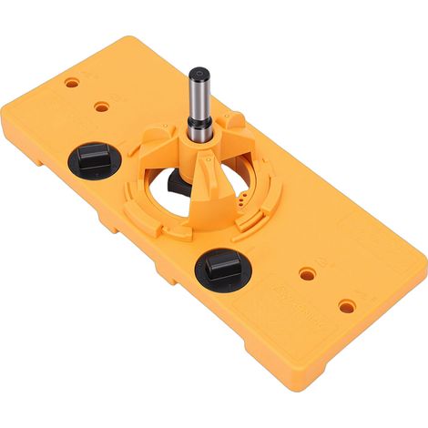 Gabarit de perçage pour charnières, guide de perçage de 35 mm pour portes de placards de cuisine, outils de menuiserie, jaune (1/5)