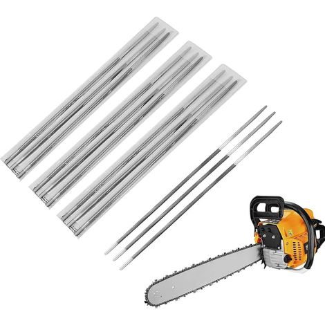 Fichier De Scie à ChaîNe De 5/32 Pouces, Limes pour Tronçonneuse De Travail Du Bois De Fichier D'AffûTage De ChaîNe De TronçOnneuse Circulaire Professionnelle De 4 Mm(12 BâTonnets) (1/5)