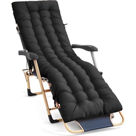 Coussins pour Bains De Soleil，170x50x10 CM Chaise Longue Jardin，Matelas Transat Bain De Soleil Chaise Longue Exterieur pour Jardin Terrasse Balcon (1/5)