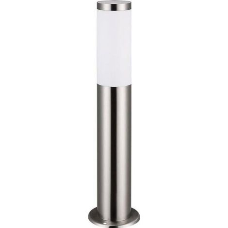 Lot de 2 Lampadaire Argent Luminaire extérieur E27 lampe sur pied Acier inoxydable jardin IP44 allée