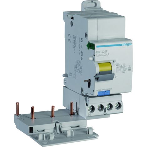 Bloc différentiel 3P+N 25A 30mA type F HAGER BDF425F (1/5)
