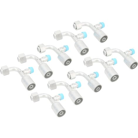 Lot de 10 raccords universels en aluminium pour tuyaux de climatisation automobile, compatibles avec voitures, camions et engins de chantier. Modifications de climatisation. Diamètres disponibles : 10 (1/5)