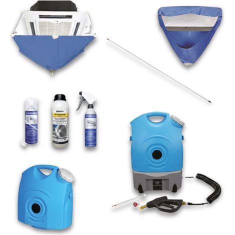 Pack nettoyage & désinfection PAC et climatiseurs, kit complet (1/3)
