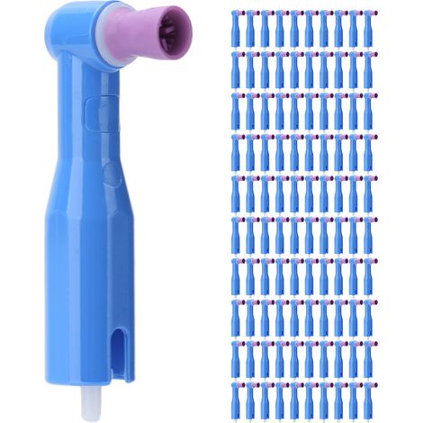 100 pièces / boîte Polisseur dentaire jetable pour blanchiment des dents - Accessoire de polissage buccal Violet (Coupe souple) (1/5)