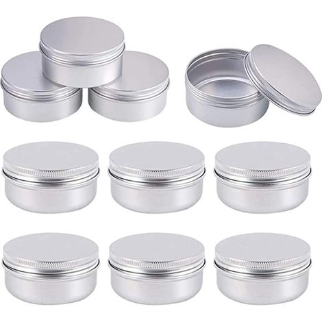 10 Pots en Aluminium Vides pour Crème, Poudre et Échantillons Cosmétiques (1/5)
