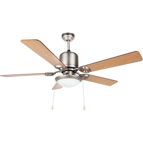 Ventilateur de plafond Orbegozo 5 pales réversibles 120 cm Éclairage LED Acier inoxydable Style moderne (1/5)