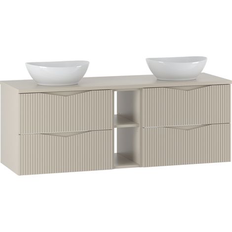 Mobile bagno doppio lavabo Tao cachemire 140cm