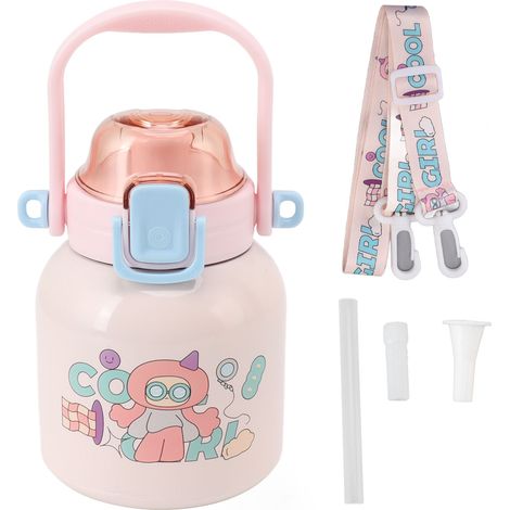 Gourde Isotherme Enfants 680ml Acier Inoxydable pour Randonnée et École (1/5)