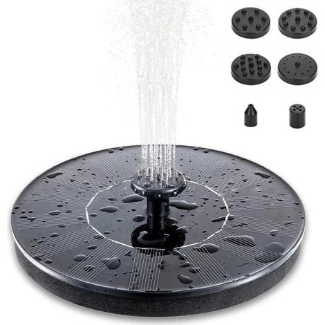 Fontaine solaire à cellule solaire - 16 cm - Xin noir (1/5)