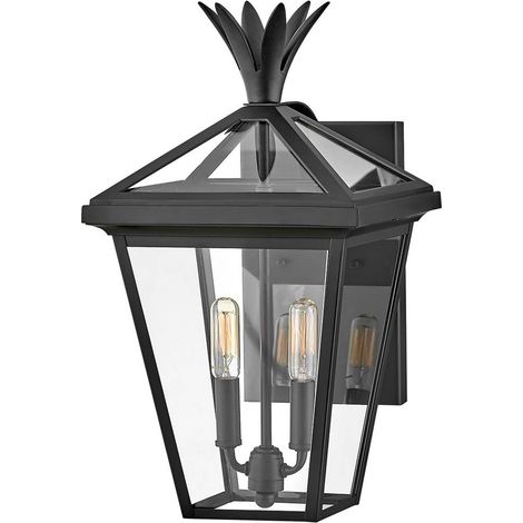 Elstead Palma Lanterne murale extérieure moyenne 2 lumières noire IP44 (1/5)
