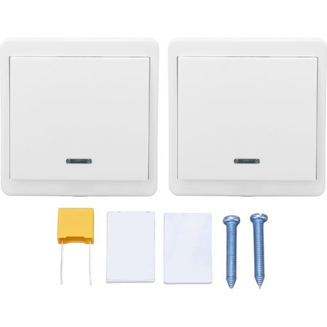 Télécommande sans fil BERM BEM RS1K W R 1, interrupteur intelligent sans câble, 2 panneaux de commande, 170240V, idéal pour contrôle à distance. (1/5)