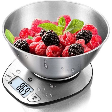 Digital Kitchen/Pastry Scale in Stainless Steel, Tare Function, LCD Display (1/4)