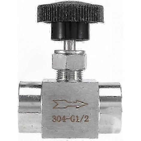 Vanne à aiguille en acier inoxydable 304, filetage femelle BSP 1/2", vanne de régulation de débit HY-26 (1/5)