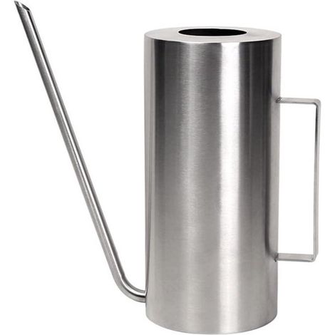 15-Liter-Gießkanne, silberfarben, Edelstahl – Gießkanne für Zimmerpflanzen – Gartenbedarf – Geeignet für drinnen und draußen (1/5)