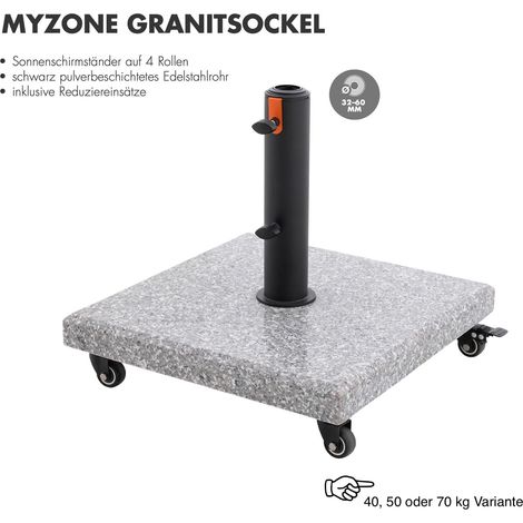 Doppler MyZone Granitsockel 40 oder 50 kg auswählbar 85897 Rollsockel inkl. Standrohr (1/2)