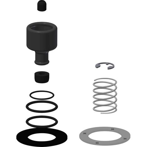 KWC AR Ersatzteilset, DN15, Gummiteile,  Sicherungsring, Dichtungen, 2000104804