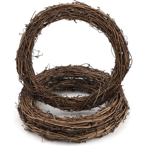 3-teiliger Retro-Weihnachtskranz, Zweigkranz für DIY-Bastelarbeiten, Weinrebenkranz, Waschbär-Weihnachtskranz für Halloween, Weihnachts- und Hochzeitsdekoration, 20 cm (1/5)