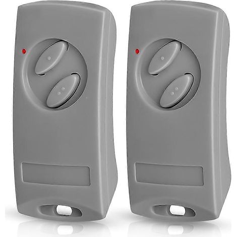 Lot de 2 télécommandes pour ouvre-porte de garage compatibles avec les modèles RSE2-433, RSC2-433 et RSZ1-433 émetteur portatif 433 MHz. (1/5)