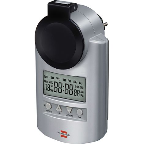 Timer Settimanale DT IP44 Programmatore Digitale da Presa per Esterni