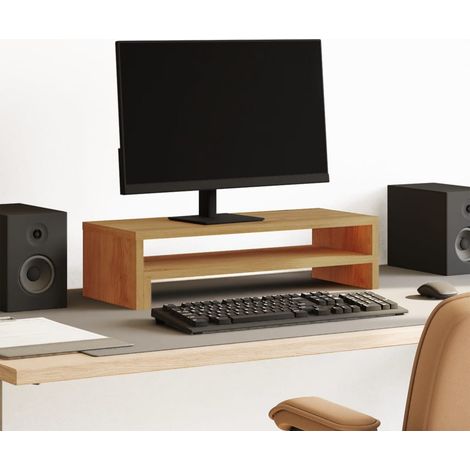 Soporte de pantalla madera ingeniería roble Sonoma 54x22x15 cm vidaXL