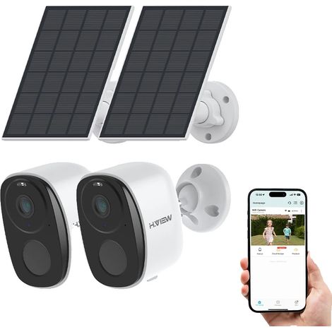Cámara de seguridad para exteriores, resolución 2K, audio bidireccional, 2 unidades. (1/5)