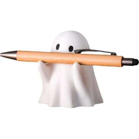Porte-crayons fantôme d'Halloween, adorable décoration de bureau fantôme en résine pour la maison ou le bureau (1/5)