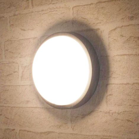 Éclairage extérieur Autour des Murs,15W Eclairage Extérieur LED, 6000K 1200lm, Applique Murale Protégée IP64 Etanche, Plafonnier Rond Blanc - 1 pièce (1/3)