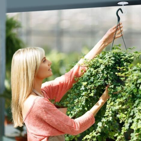 Einschraubbare Deckenhaken, obere Wandhaken zum Aufhängen von Lichtern, Gartenpflanzenkörben, Pflanzgefäßen, Vogelhäuschen, Laternen, Windspielen, (1/3)