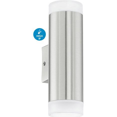 Applique Esterno Moderna Riga-Led Acciaio Argento Led (1/5)
