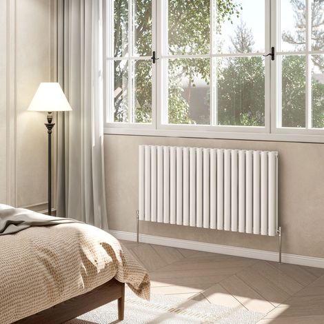 AVER-GROWTH White Radiator Horizontal Oval Column Double Panel Rad 600x1180mm (1/5)