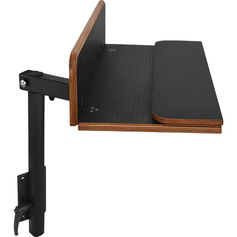 Table pliante, système de bras pivotant, design gain de place, Pied de table noir (1/2)
