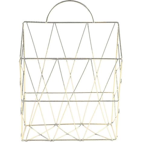Panier de rangement en métal doré (1/5)
