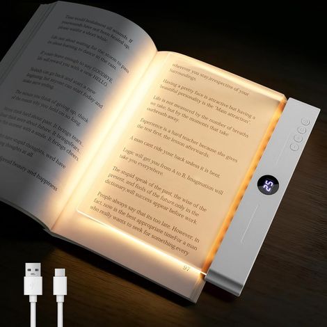 lampe de lecture - Lampe de lecture pour le lit - Lampe de lecture flexible - Lampe de lecture pour adultes - Lampe de lecture USB rechargeable - Lampe de lecture plate - Lampe de lecture USB plate - (1/5)