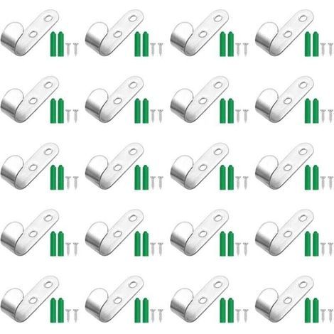 Lot de 20 crochets pour bâches de remorque, 44 x 21 x 16 mm, fixations pour bâches, crochets pour bâches de remorque, accessoires pour remorques porte-voitures (1/5)