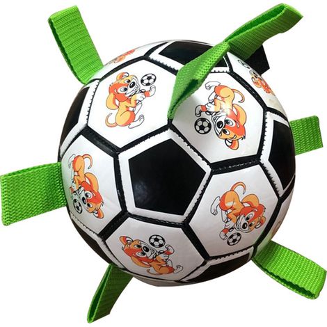 Balle de chien indestructible balle de chien balle de chien interactive chien pompe à air de jeu intérieur et extérieur(noir et blanc) (1/5)