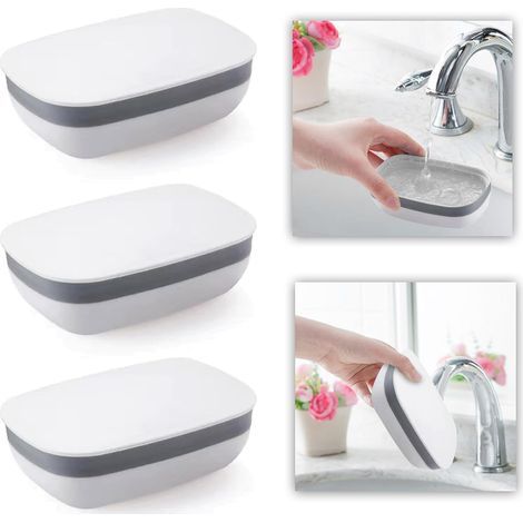 CCYKXA Pcs Plastic Soap Dish, Travel Soap Box, Soap Holder for Travel, Hiking, Family, Bathroom, School, Gym (1/5)