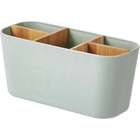 Rechteckige Schreibtischablage mit 5 Fächern 21 5 x 9 x 10 cm Organizer für Bürobedarf Make-up-Pinselhalter Zahnbürstenhalter fürs Badezimmer für (1/5)