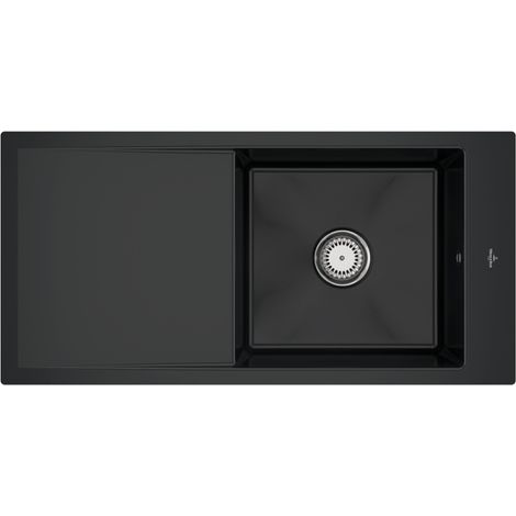 VB flächenbündige Spüle Timeline 60 flat 67901F 965x475mm Rechteck Pure Black