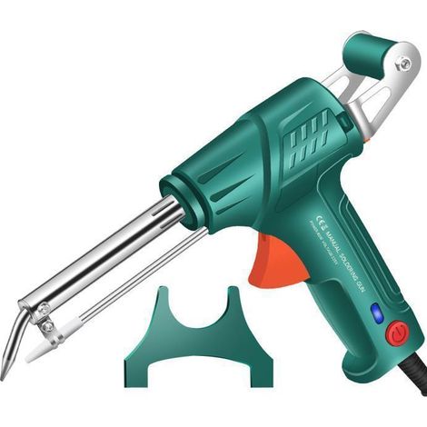 Pistolet à souder électrique manuel haute puissance - Alimentation automatique étain Compact et portable, Vert (1/5)