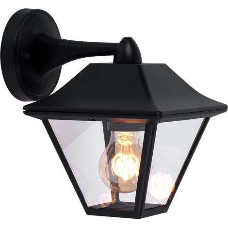 Lanterne LED en verre V-TAC avec douille E27, noir mat, IP44 (1/4)