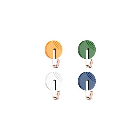 Set di 4 ganci autoadesivi - Ganci da parete resistenti, ideali per appendere tovaglioli, accappatoi, cappotti, in bagno, in cucina, ecc.