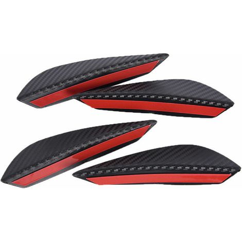 Ailerons de pare-chocs avant universels à motif fibre de carbone, canards, séparateurs, diffuseur de carrosserie (1/4)
