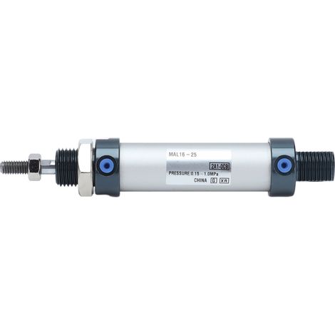 Mini vérin pneumatique double effet à tige unique en alliage d'aluminium MAL16-25 (1/5)