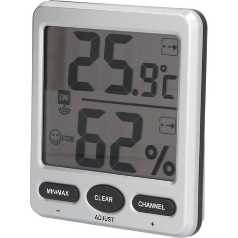 Thermomètre Hygromètre Numérique Sans Fil pour Intérieur Extérieur Chambre Bébé, Moniteur de Température et Humidité (TSWS07C1) (1/5)