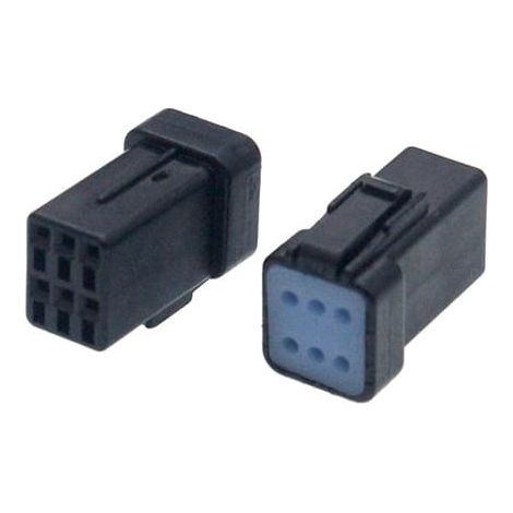 Connettore JWPF maschio porta femmina 6 vie nero