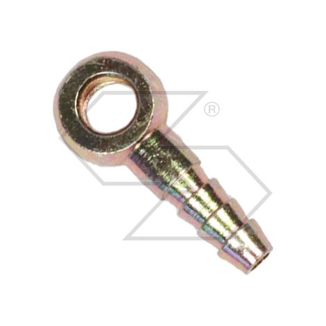 Raccordo ad occhio in acciaio zincato per macchina agricola diametro occhio 6 mm